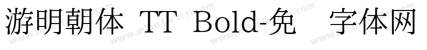 游明朝体 TT Bold字体转换